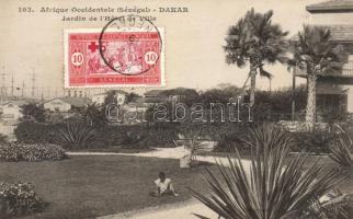1919 Dakar, Jardin de lHotel de Ville / hotel, garden (fl)