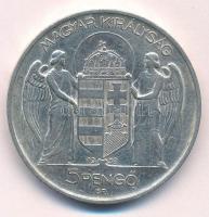 1939. 5P Ag "Horthy balra" T:1- kis ph. Adamo P8.2