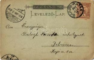 1901 Budapest VIII. Kerepesi út (Rákóczi út), Nemzeti Színház és bérháza, lóvasút, Szikszay Ferenc é...