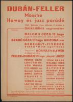 1947 2 db Jazz + 4 db Dubán-Feller Monstre Haway és jazzparádé szórólap