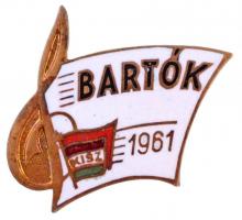 1961 .Bartók - KISZ zománcozott Br kitűző (24x28mm) T:1-