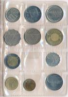 22db-os vegyes külföldi fémpénz tétel kis albumban, közte Bulgária, Hongkong, Nagy-Britannia, Vaticá...