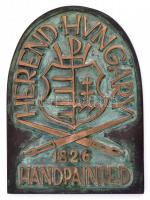 Herend Hungary 1826 Handpainted bronz márkajelzés, címerrel, 16×11,5 cm