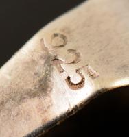 Ezüst(Ag) medál gyöngyház berakással, jelzett, 5,5×3,5 cm, bruttó: 19 g