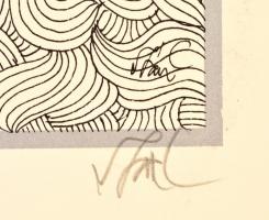 Szász Endre (1926-2003): Női arc. (Emese). Szitanyomat, papír, sorszámozott, jelzett, 40×35 cm