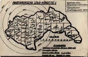 Magyarország légoltalmi körzetei térképen / WWII Hungarian passive air defence map. photo (EB)