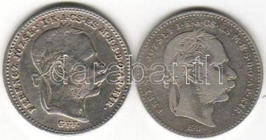 1870GY.F. 20kr T:3 +1870K.B. 20kr  T:4 ezüst RR!!