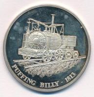 Németország DN "A vasút története / Puffing Billy 1813" jelzett Ag emlékérem (20g/0.999/40...