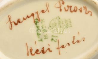 Zsolnay porcelán Nikotex szett, kézzel festett, jelzett, 2 db