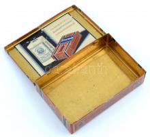 Franck Kávé fém doboz, kopásnyomokkal, 16×10×4 cm