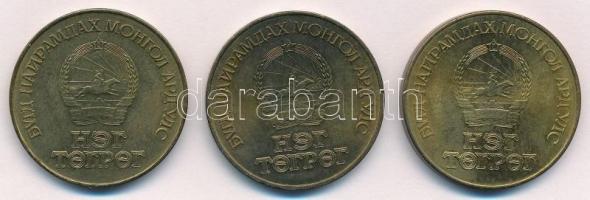 Mongólia 1981-1984. 1T Al-Br (3xklf) emlékkiadás T:1-
Mongolia 1981-1984. 1 Tugrik Al-Br (3xdiff) c...
