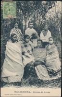 1908 Groupe de Hovas / Hova group, Madagascar folklore. TCV card, 1908 Madagaszkári folklór. TCV card