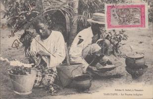 1920 Toamasina, Tamatave; La Popote indigene / indigenous meal, Madagascar folklore. TCV card (EB)