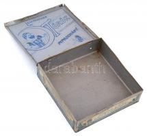 Török pipadohány, fém doboz, kopásnyomokkal, 14×14×4 cm