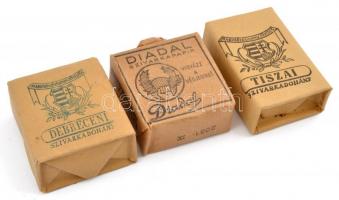 3 db szivarkadohány (Debreceni, Finom-Török, Tiszai)