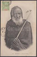 1905 Sénégal, Maure Trarza / Old moorish man from Trarza, Mauritanian folklore. TCV card, 1905 Mauritiusi folklór, TCV card