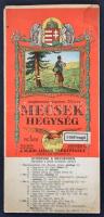 1929 A Mecsek-hegység, Kirándulók Térképe 20/a, kiadja: Magyar Királyi Állami Térképészet, 48×55 cm