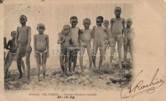 1908 Dakar, Groupe dEnfants Ouloffs / Ouoloff children, Senegalese folklore (EK)