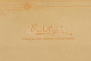 cca 1900 Budapest, Rákóczi út 10. - Emmer bérház nagyméretű keményhátú fotója, Erdélyi Mór fényképés...