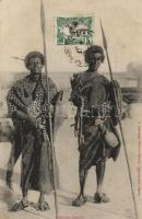 1907 Djibouti, Guerriers Somalis / Somali warriors, folklore. TCV card (fl)