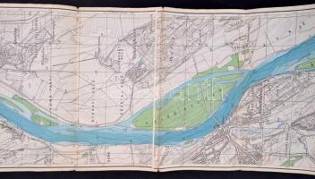 Vízisporttérképek: 12. sz., Duna Budapest-Paks, 116 km, tervezte és kiadja: M. Kir. Államit Térképés...