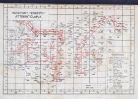 Vízisporttérképek: 12. sz., Duna Budapest-Paks, 116 km, tervezte és kiadja: M. Kir. Államit Térképés...