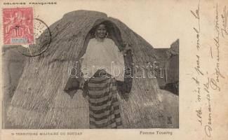Femme Touareg / Tuareg woman, folklore. TCV card