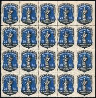 11 féle magyar levélzáró bélyeg, több példányban, ívekben, csíkokban, stecklapokon és anélkül