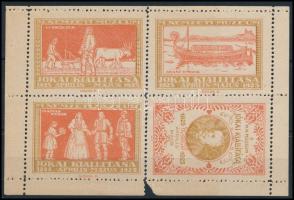 11 féle magyar levélzáró bélyeg, több példányban, ívekben, csíkokban, stecklapokon és anélkül