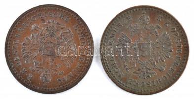 1858B 5/10kr Cu (2x) T:1-