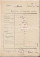 1939 Siófok, születési anyakönyvi kivonat, a siófoki rabbi aláírásával