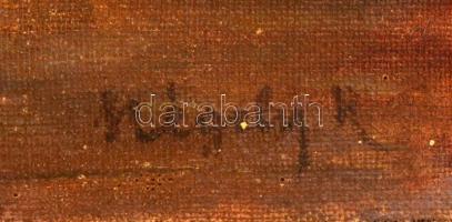 Négely jelzéssel: Vitorlások. Olaj, vászon (hibás), 48×68 cm