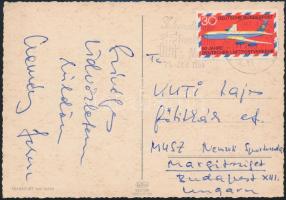 Kemény Ferenc vízilabdaedző aláírása levelezőlapon
