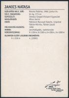 Janics Natasa olimpiai bajnok kajakozó aláírása őt ábrázoló fotólapon