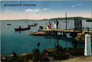 1923 Balatonfüred, Csónakkikötő, evezős csónakok (EK)