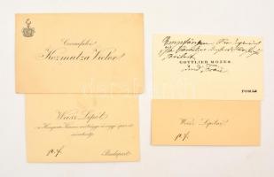 cca 1930 65 db különféle névjegykártya (Weisz Lipót, Freund István, stb.), érdekes, átnézésre érdeme...