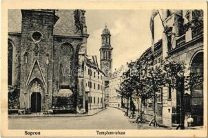 Sopron, Templom utca, Evangélikus templom. Kiadja Piri Dániel 583. sz.