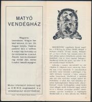 cca 1920-1930 Mezőkövesd. Idegenorgalmi prospektus. Összeállította: Dr. Sziberth Andor. Kiadja: Mező...