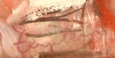 Zemplényi jelzéssel: Kártyázók. Vegyes technika, papír, üvegezett hibás keretben, 38×58 cm