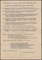 1956. október 29. Szüntessétek meg a népelnyomó Rákosi-rendszer egyházellenes bűneit! - gépelt röpirat