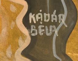 Kádár jelzéssel: Női alak. Vegyes technika, papír, hajtott, 60×43 cm