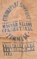 cca 1947 Magyar Állami Cukorgyárak cukros zacskó