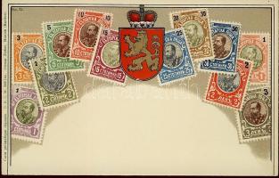 Stamps of Bulgaria, coat of arms, golden decoration, litho