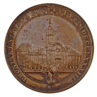 1883. "I. Ferenc József / Szeged újjáépítésére" ezüstözött Br emlékérem. "SZEGED SZEB...
