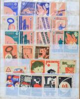 Vegyes gyufacímke gyűjtemény, 15 db A4-es lapon