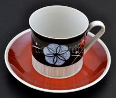 Kahla mokkás készlet, matricás, jelzett, kis kopásnyomokkal