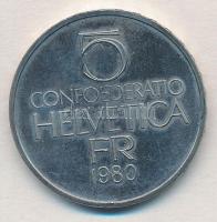 Svájc 1980. 5Fr Cu-Ni "Ferdinand Hodler" T:1- 
Switzerland 1980. 5 Francs Cu-Ni "Fer...