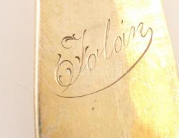 Ezüst (Ag.) kanalak (6 db), gravírozott "Jolán" felirattal, jelzett, h:21,5 cm (6×), nettó...