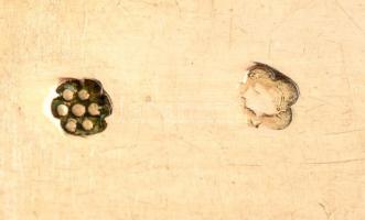 Ezüst (Ag.) villa (6 db), gravírozott "Jolán" felirattal, jelzett, h:21 cm (6×), nettó:442...