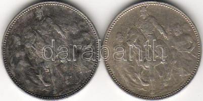 1896 1K "1000 éves..."ezüst 2db T:3